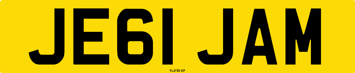 JE61 JAM Number Plate