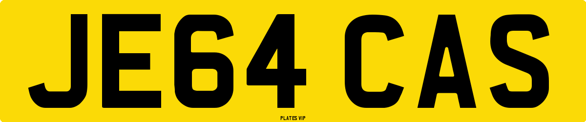 JE64 CAS Number Plate