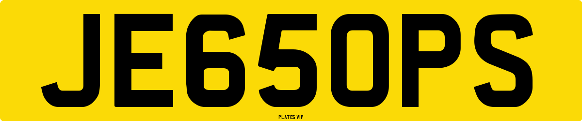 JE65OPS Number Plate