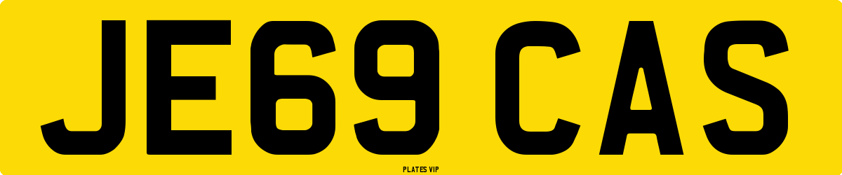 JE69 CAS Number Plate