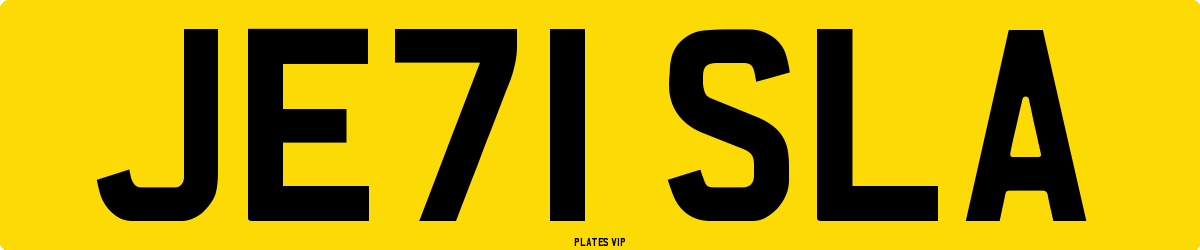 JE71 SLA Number Plate