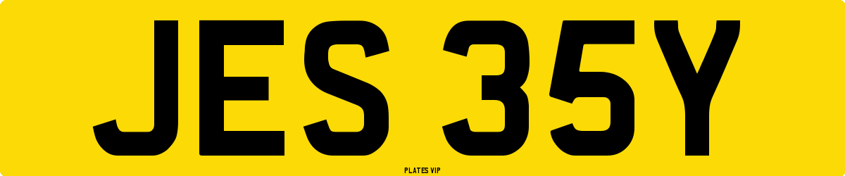 JES 35Y Number Plate