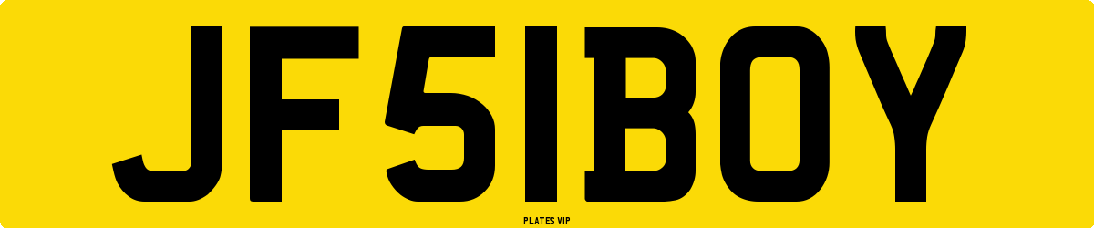 JF 51 BOY Number Plate