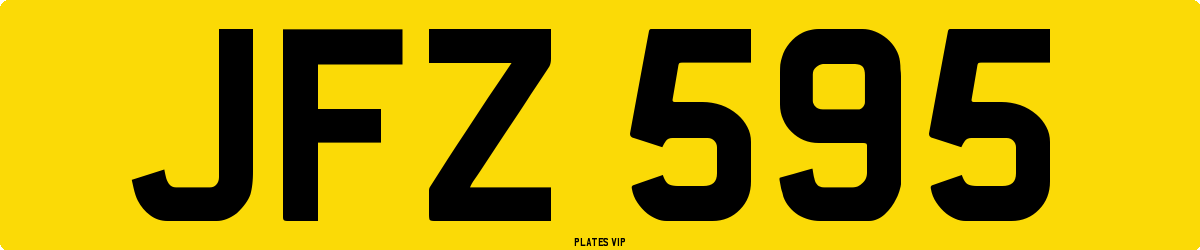 JFZ 595 Number Plate