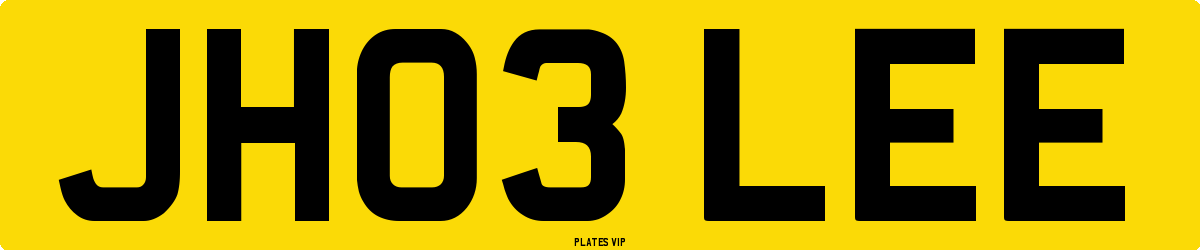 JH03 LEE Number Plate