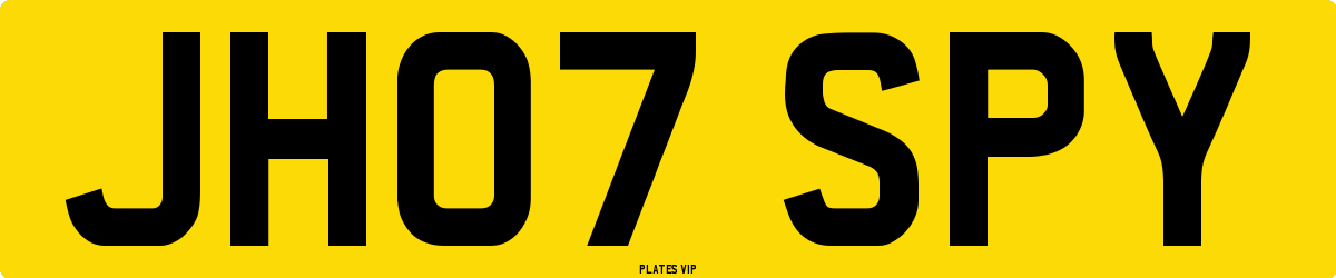 JH07 SPY Number Plate