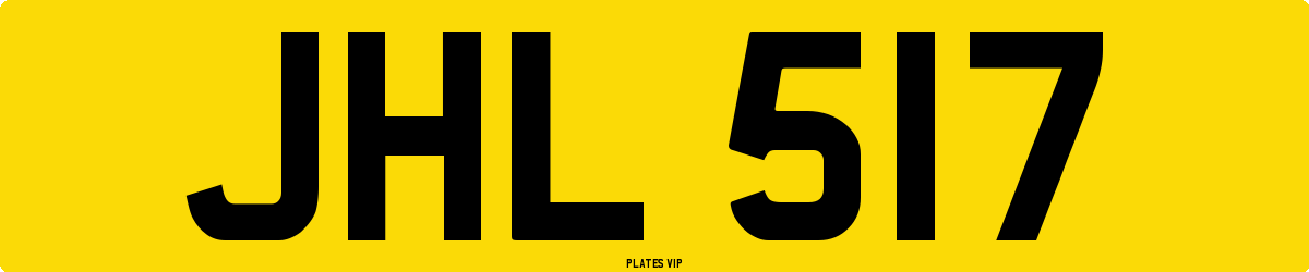 JHL 517 Number Plate