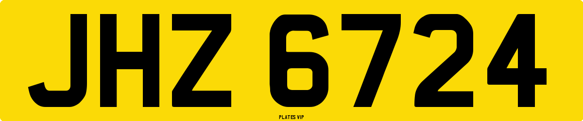 JHZ 6724 Number Plate