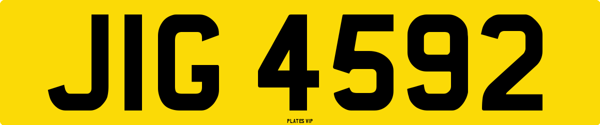 JIG 4592 Number Plate
