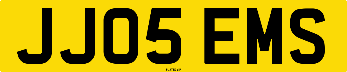 JJ05 EMS Number Plate
