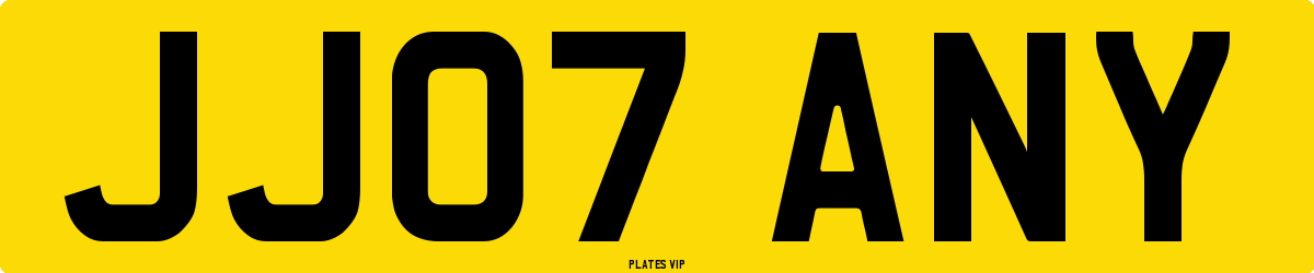 JJ07 ANY Number Plate