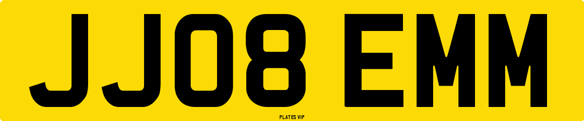 JJ08 EMM Number Plate