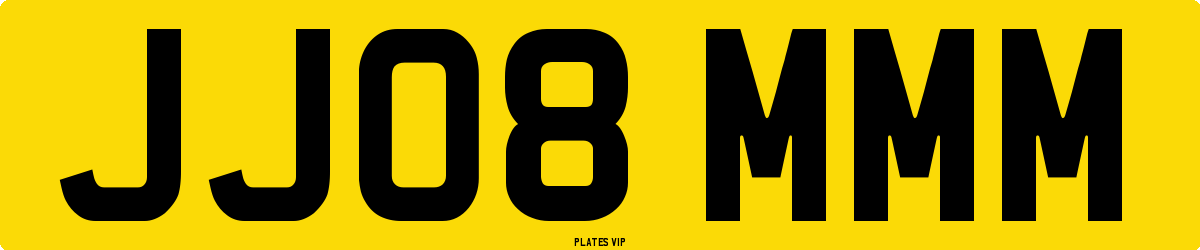 JJ08 MMM Number Plate