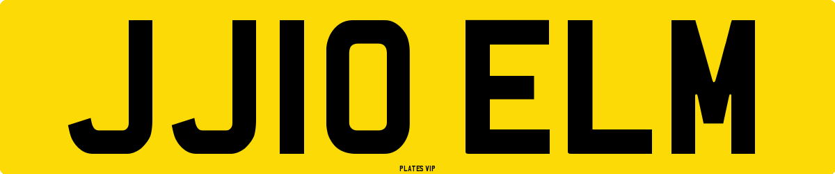 JJ10 ELM Number Plate