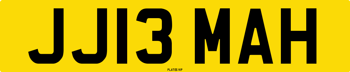 JJ13 MAH Number Plate