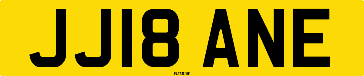 JJ18 ANE Number Plate
