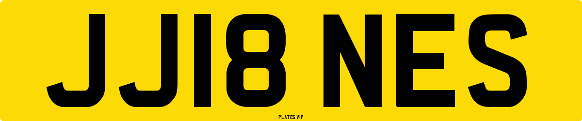 JJ18 NES Number Plate
