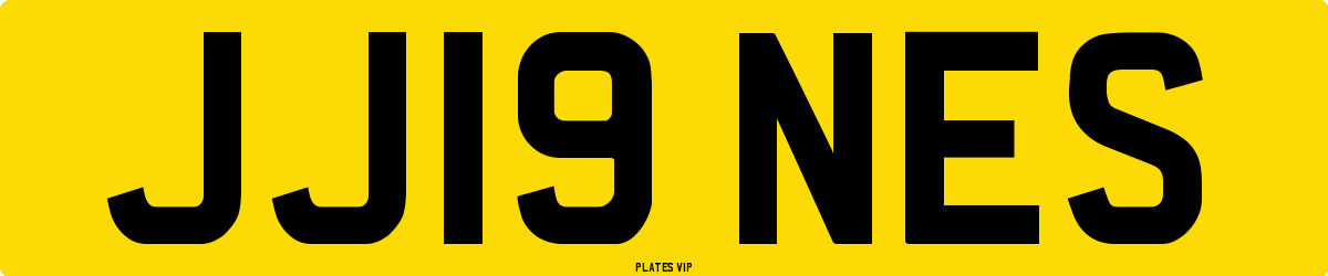 JJ19 NES Number Plate