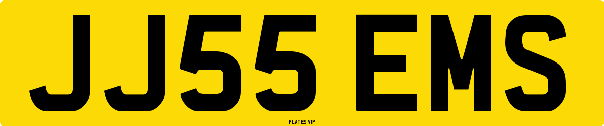 JJ55 EMS Number Plate