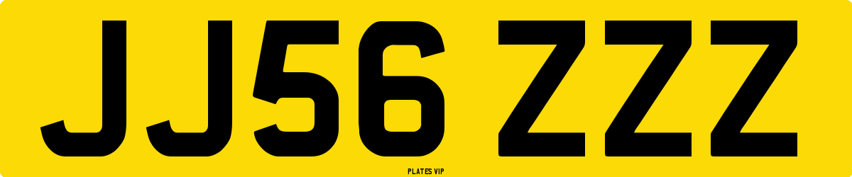 JJ56 ZZZ Number Plate