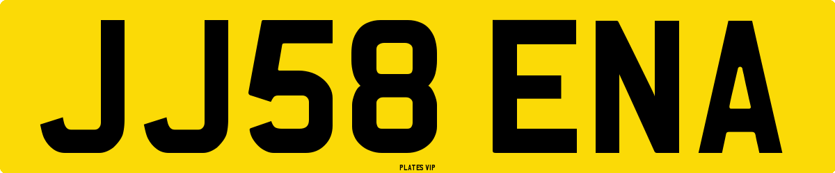 JJ58 ENA Number Plate
