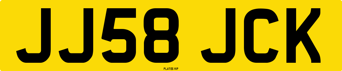 JJ58 JCK Number Plate