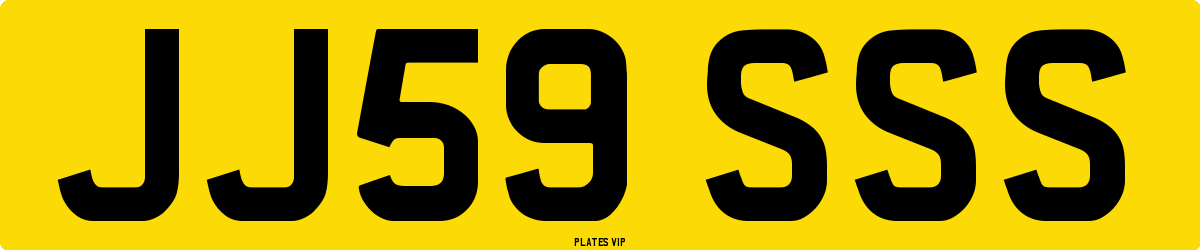 JJ59 SSS Number Plate
