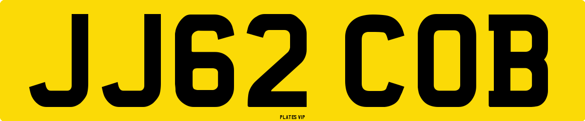 JJ62 COB Number Plate