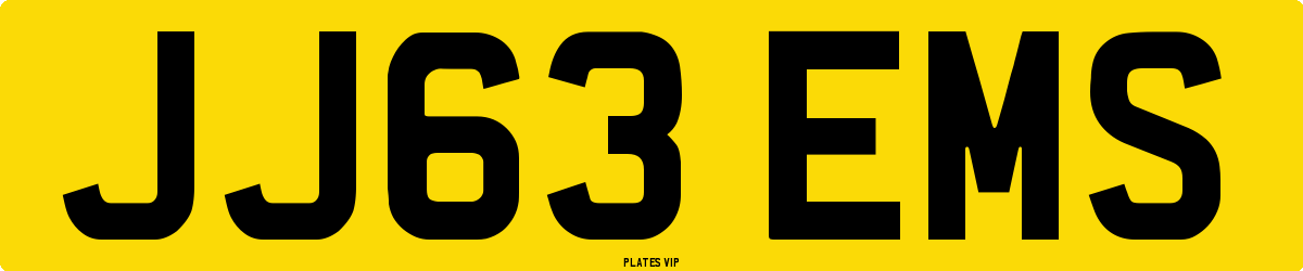 JJ63 EMS Number Plate