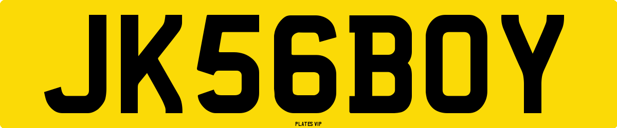 JK 56 BOY Number Plate