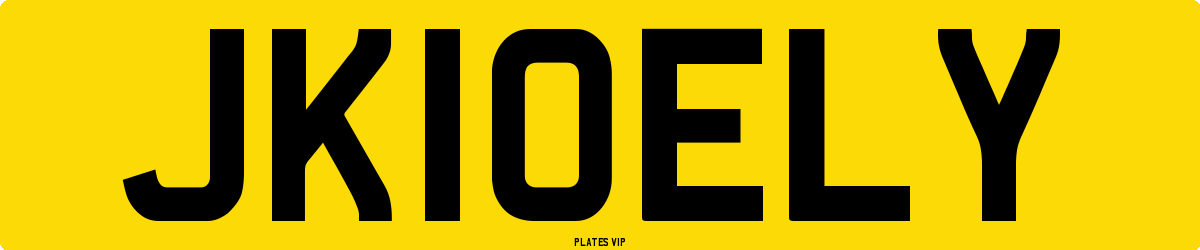 JK10ELY Number Plate