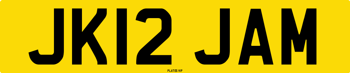 JK12 JAM Number Plate