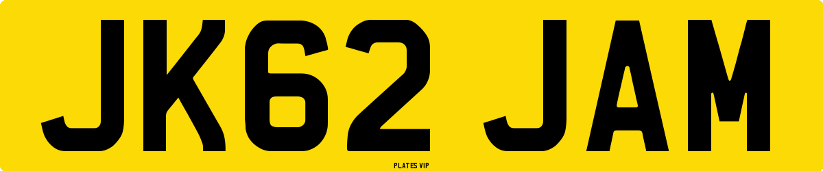 JK62 JAM Number Plate