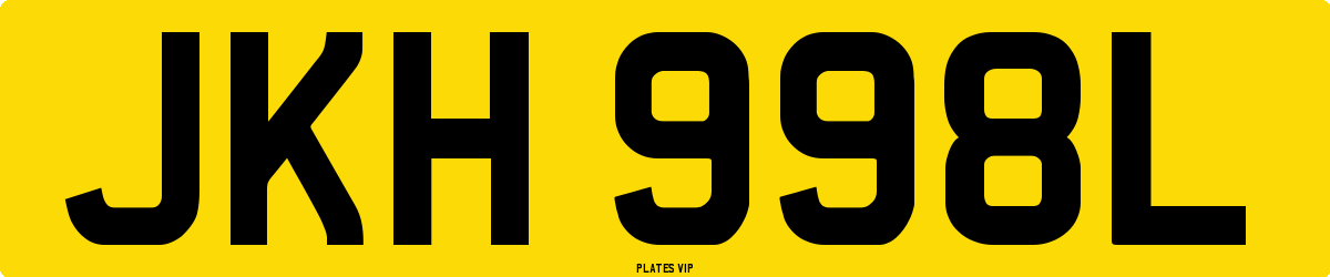JKH 998L Number Plate