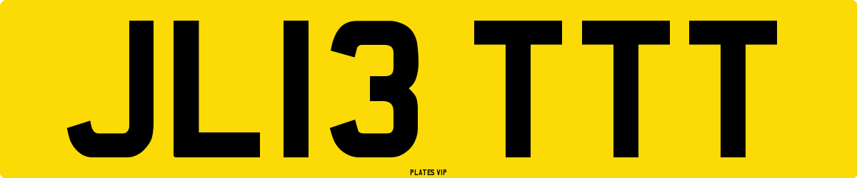 JL13 TTT Number Plate