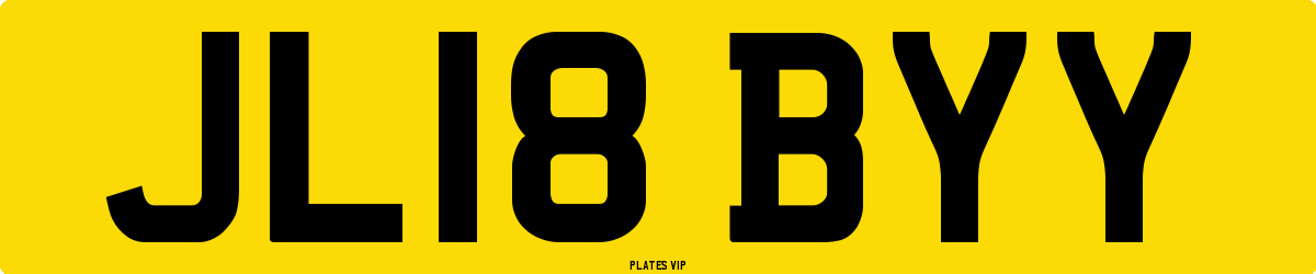 JL18 BYY Number Plate
