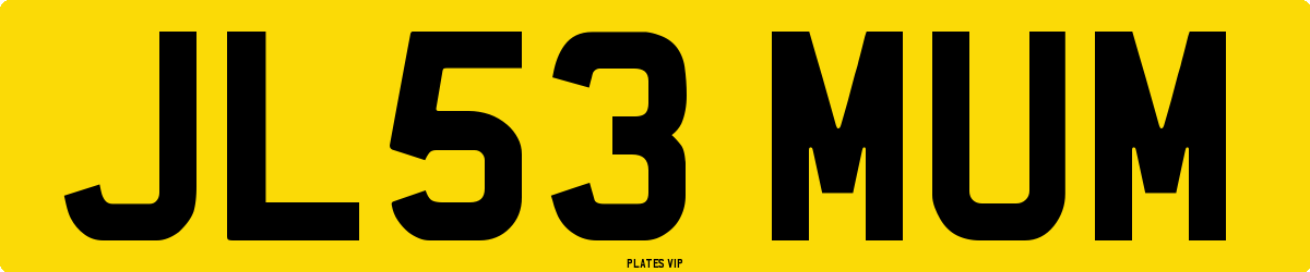 JL53 MUM Number Plate