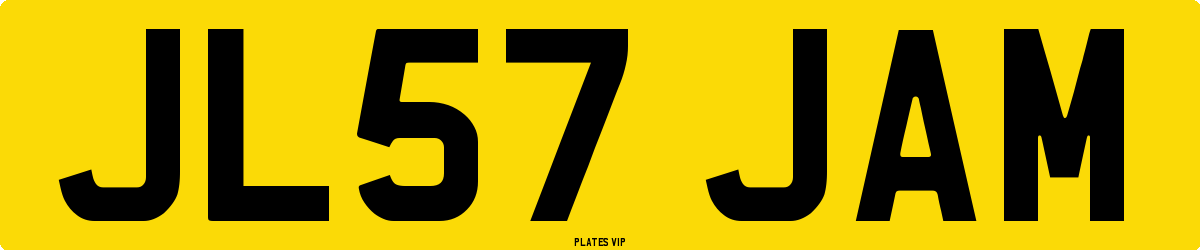 JL57 JAM Number Plate