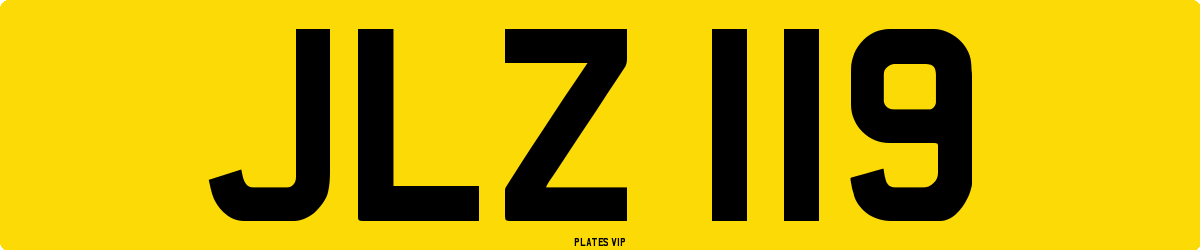 JLZ 119 Number Plate