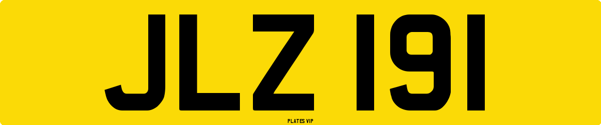 JLZ 191 Number Plate