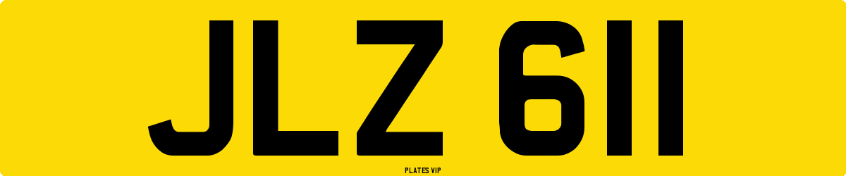 JLZ 611 Number Plate