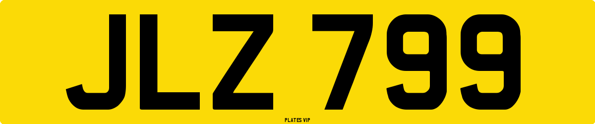 JLZ 799 Number Plate
