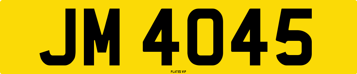 JM 4045 Number Plate