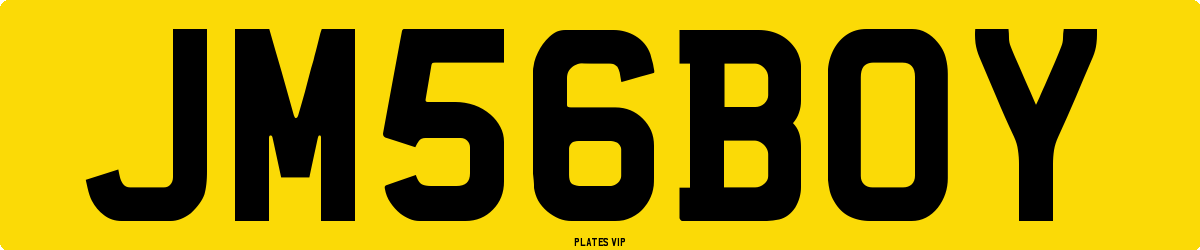 JM 56 BOY Number Plate