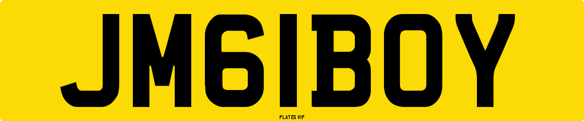 JM 61 BOY Number Plate