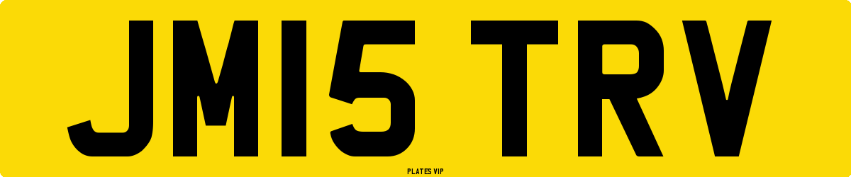 JM15 TRV Number Plate