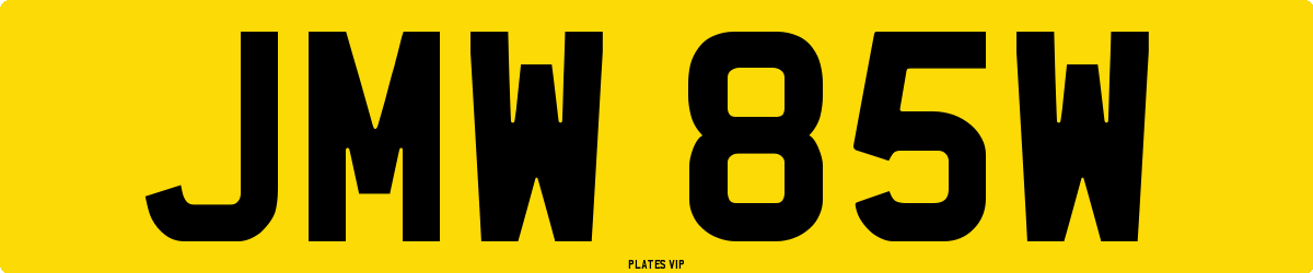 JMW 85W Number Plate