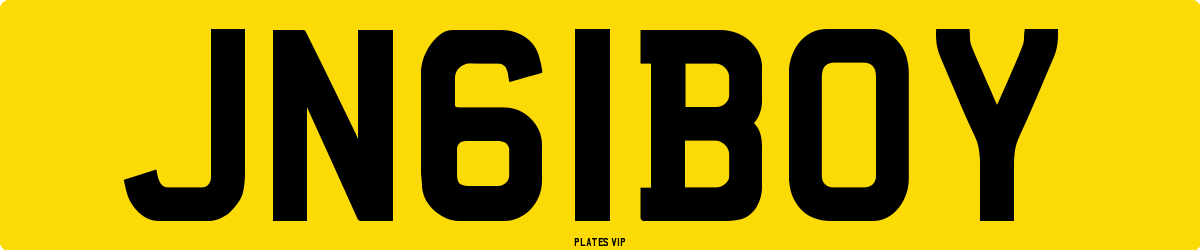 JN 61 BOY Number Plate
