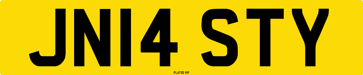 JN14 STY Number Plate