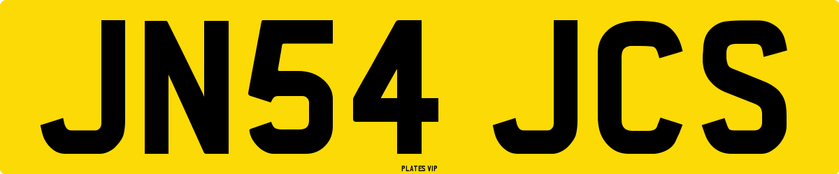 JN54 JCS Number Plate